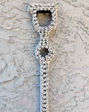 Cowries Hand Beaded African Carved Walking Stick / Cane - Afrilege