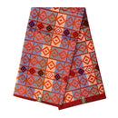 Kente African Wax Print Fabric (Ankara) - Orange - Afrilege