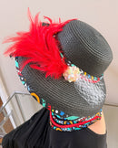 Lesedi Hepburn Straw Bell Shaped Wide Brim Sun Hat