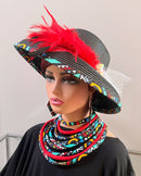 Lesedi Hepburn Straw Bell Shaped Wide Brim Sun Hat