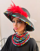 Lesedi Hepburn Straw Bell Shaped Wide Brim Sun Hat