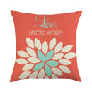 Floral Spring Summer Stencil Decorative Throw Pillow Covers - Afrilege