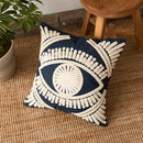 Modern Geometric Boho cushion cover pillow cover - Navy blue / Beige - Afrilege