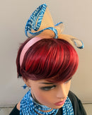 Ndop African Print Mesh Fascinator Headband