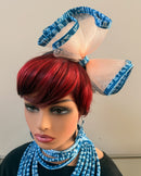 Ndop African Print Mesh Fascinator Headband
