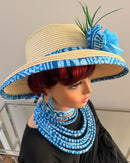 Ndop Hepburn Straw Bell Shaped Wide Brim Sun Hat