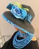 Ndop Hepburn Straw Bell Shaped Wide Brim Sun Hat