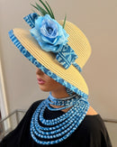 Ndop Hepburn Straw Bell Shaped Wide Brim Sun Hat