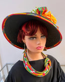 Neela Hepburn Straw Bell Shaped Wide Brim Sun Hat