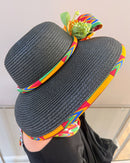Neela Hepburn Straw Bell Shaped Wide Brim Sun Hat