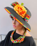 Neela Hepburn Straw Bell Shaped Wide Brim Sun Hat
