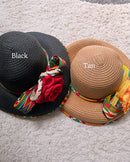 Neela Hepburn Straw Bell Shaped Wide Brim Sun Hat
