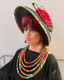Neela Hepburn Straw Bell Shaped Wide Brim Sun Hat