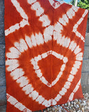 Authentic African Handmade Bogolan Mud Cloth - Orange / White - Afrilege