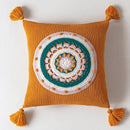 Boho Crochet Mandala Throw Pillow Covers with Tassels - Afrilege
