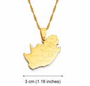 South Africa Map Pendant Necklace - Afrilege