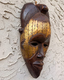 Hand-Carved Tikar Wooden Mask with Bronze Finish – Cameroon