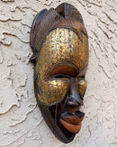 Hand-Carved Tikar Wooden Mask with Bronze Finish – Cameroon