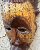 Hand-Carved Tikar Wooden Mask with Bronze Finish – Cameroon