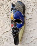 Hand-Carved Colorful Tikar African Wooden Mask - Big size