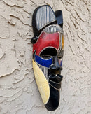 Hand-Carved Colorful Tikar African Wooden Mask - Big size