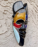 Hand-Carved Colorful Tikar African Wooden Mask - Big size