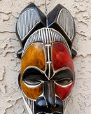 Hand-Carved Colorful Tikar African Wooden Mask - SMALL SIZE