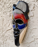 Hand-Carved Colorful Tikar African Wooden Mask - Big size