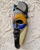 Hand-Carved Colorful Tikar African Wooden Mask - Big size