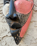 Hand-Carved Colorful Tikar African Wooden Mask