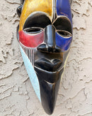 Hand-Carved Colorful Tikar African Wooden Mask - Big size