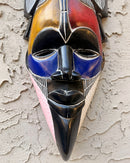Hand-Carved Colorful Tikar African Wooden Mask - Big size