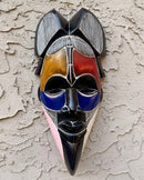 Hand-Carved Colorful Tikar African Wooden Mask - Big size