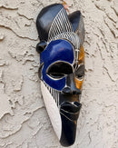 Hand-Carved Colorful Tikar African Wooden Mask - Medium size