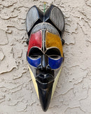 Hand-Carved Colorful Tikar African Wooden Mask - Big size
