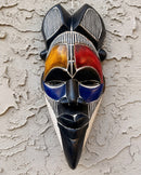 Hand-Carved Colorful Tikar African Wooden Mask - Medium size