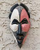 Hand-Carved Colorful Tikar African Wooden Mask