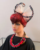 Toghu African Print Mesh Fascinator Headband