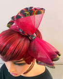 Toghu African Print Mesh Fascinator Headband