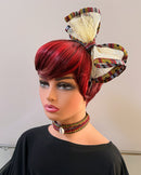 Toghu African Print Mesh Fascinator Headband