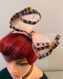 Toghu African Print Mesh Fascinator Headband