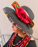 Toghu Hepburn Straw Bell Shaped Wide Brim Sun Hat