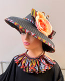 Toghu Hepburn Straw Bell Shaped Wide Brim Sun Hat