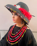 Toghu Hepburn Straw Bell Shaped Wide Brim Sun Hat