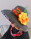 Toghu Hepburn Straw Bell Shaped Wide Brim Sun Hat