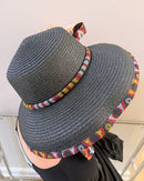 Toghu Hepburn Straw Bell Shaped Wide Brim Sun Hat