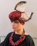 Toghu African Print Mesh Fascinator Headband