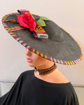 Toghu African Print Wide-Brim Church Hat