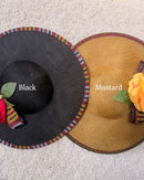 Toghu African Print Wide-Brim Church Hat