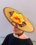 Toghu African Print Wide-Brim Church Hat